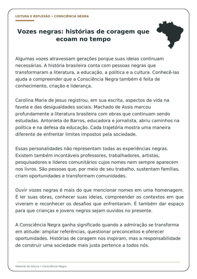 Textos sobre Consciência Negra do 6º ao 9º Ano para Imprimir pdf página 3